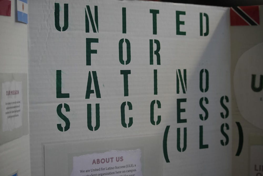 <p>United for Latino Success (ULS) shares a poster giving information on their organization for prospective students on Sept. 5th, 2024. Spartan Remix is a student event for multicultural student organizations that helps get their name out to new and prospective students.</p>