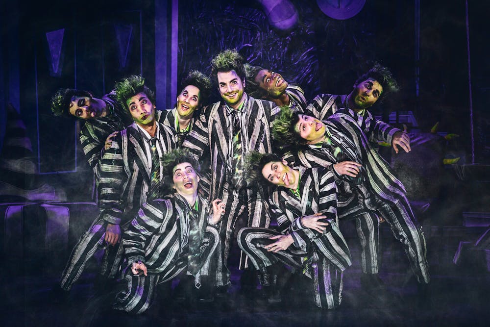 Justin Collette (Beetlejuice) and Tour Company of Beetlejuice.
Photo by Matthew Murphy, 2022.