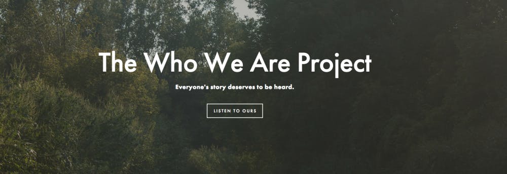 <p>The Who We Are Project's homepage. </p>