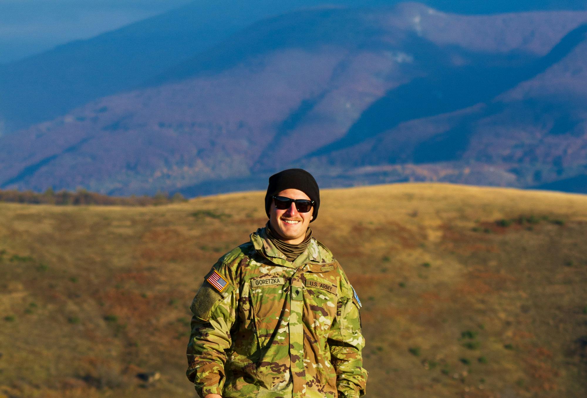 Data reporter Drew Goretzka in Kosovo in 2020.