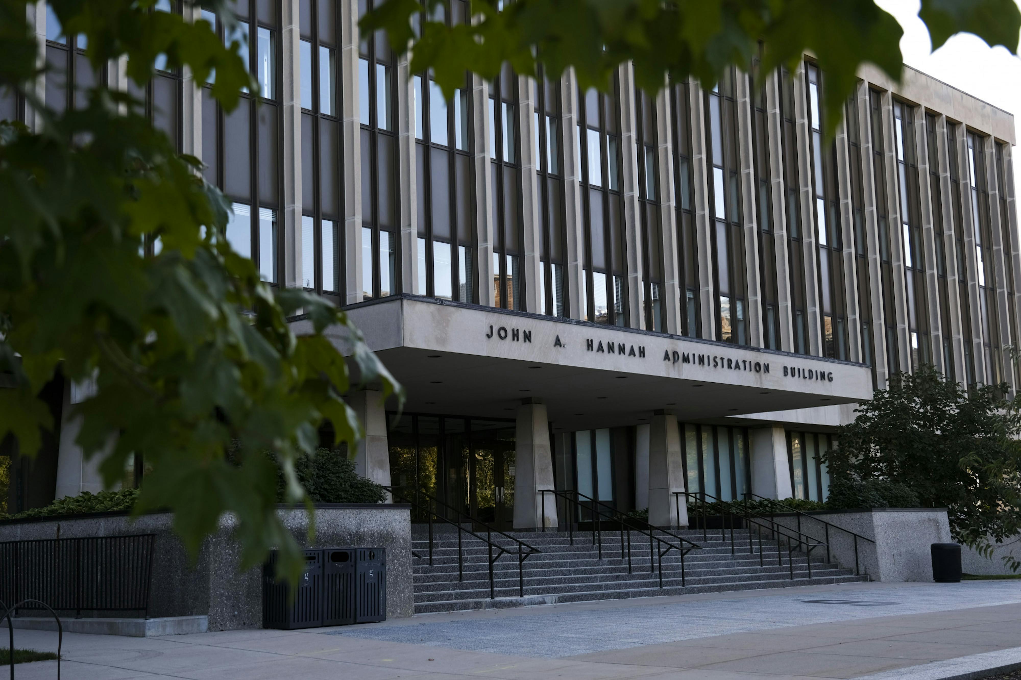 <p>The Hannah Administration Building on Sept. 20, 2020.</p>