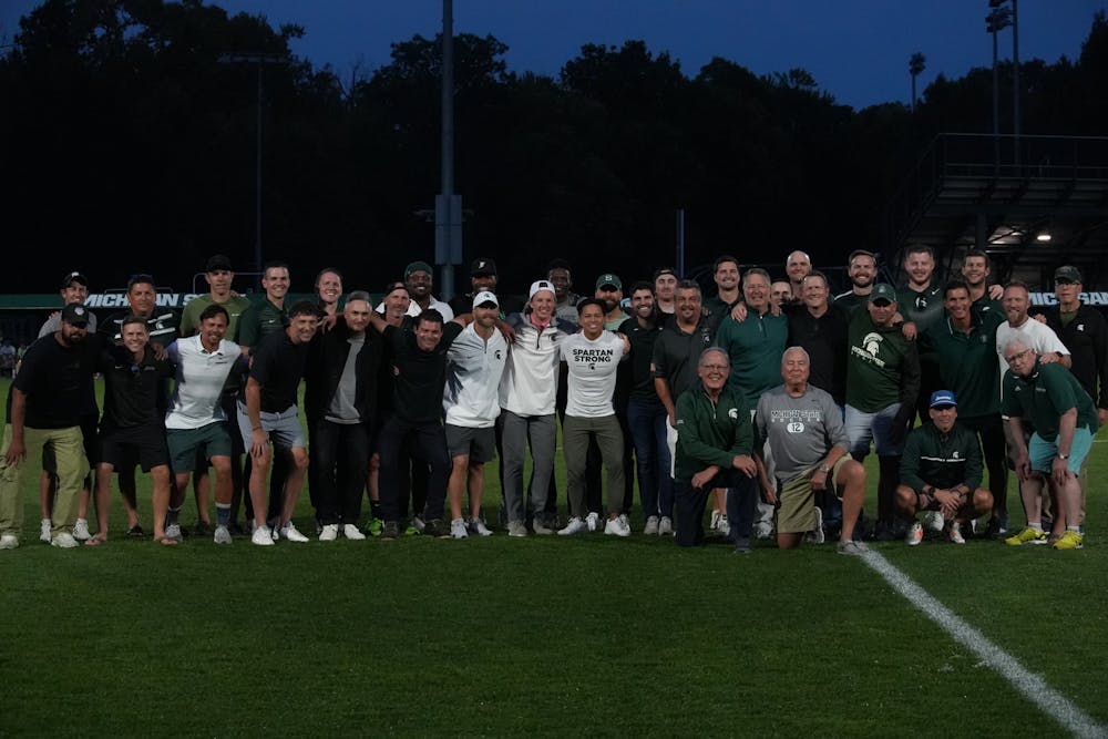 <p>MSU Men's soccer alumni return to campus in a celebration for what they have done as Spartan athletes on Sept. 13, 2024. This is the first Big10 match-up between the teams, which resulted in a 1-0 win by the Spartans.</p>