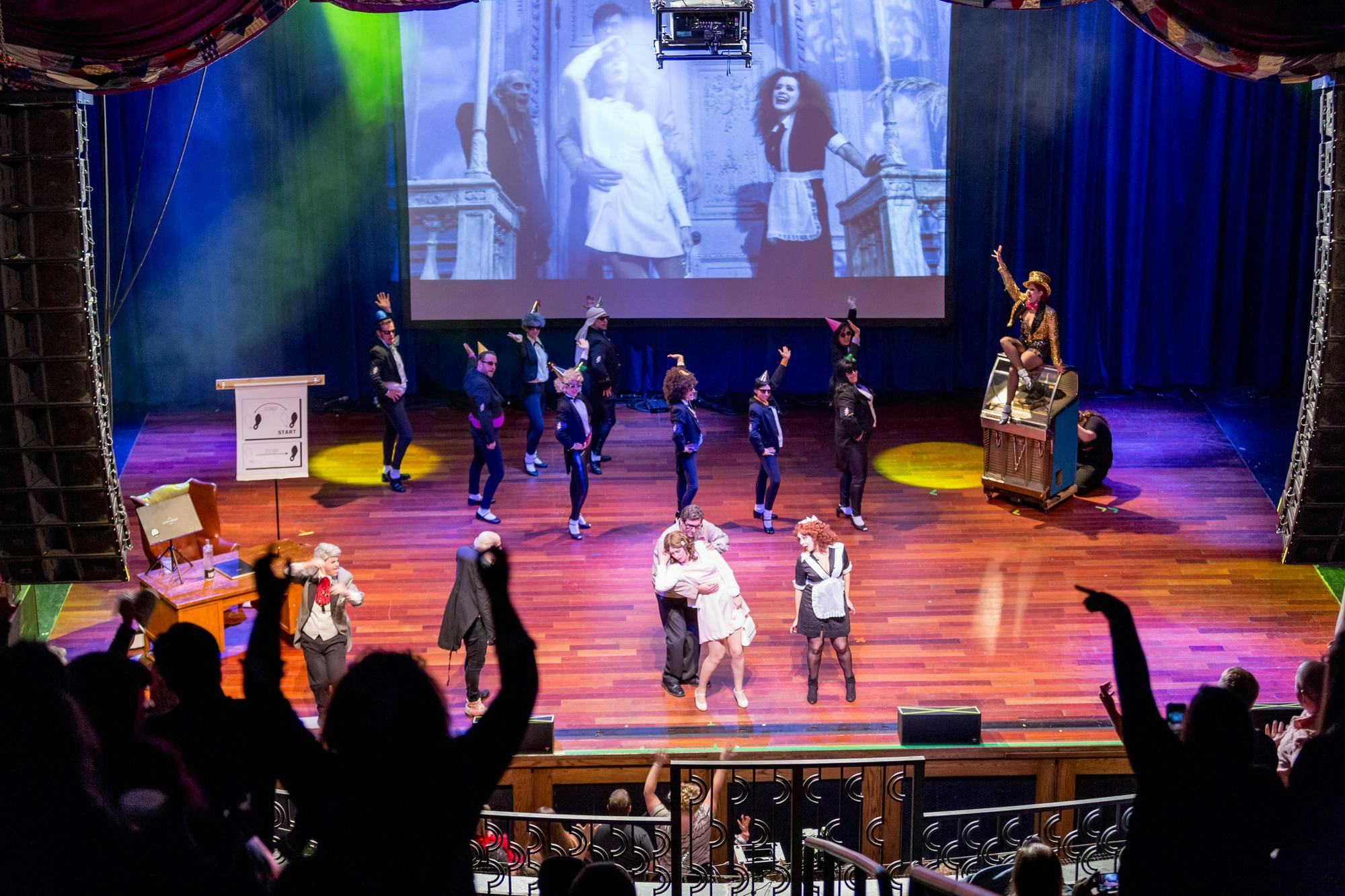 "The Rocky Horror Picture Show" being performed on stage. Photo courtesy of Wharton Center.