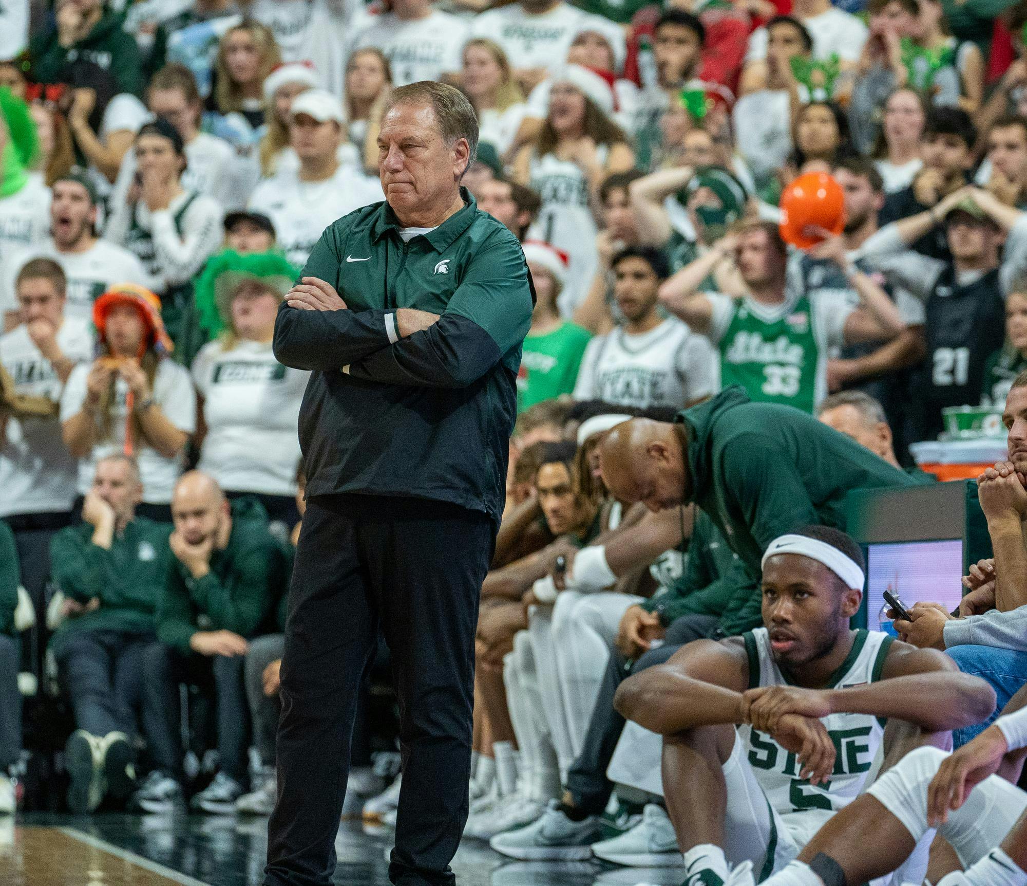 <p>Tom Izzo during the game matchup against Wisconsin held at the Breslin Center on Dec. 5, 2023. MSU would go on to lose 57-70 against 23 Wisconsin.</p>