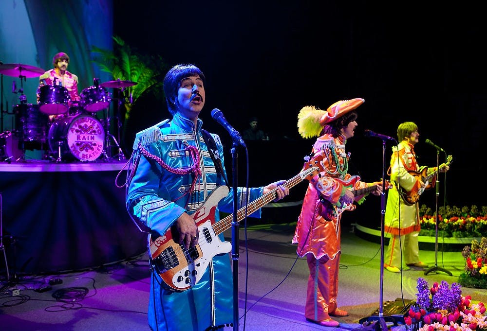 	<p>&#8220;Rain — A Tribute to The Beatles&#8221; comes to Wharton Center on Friday. Courtesy of Wharton Center.</p>