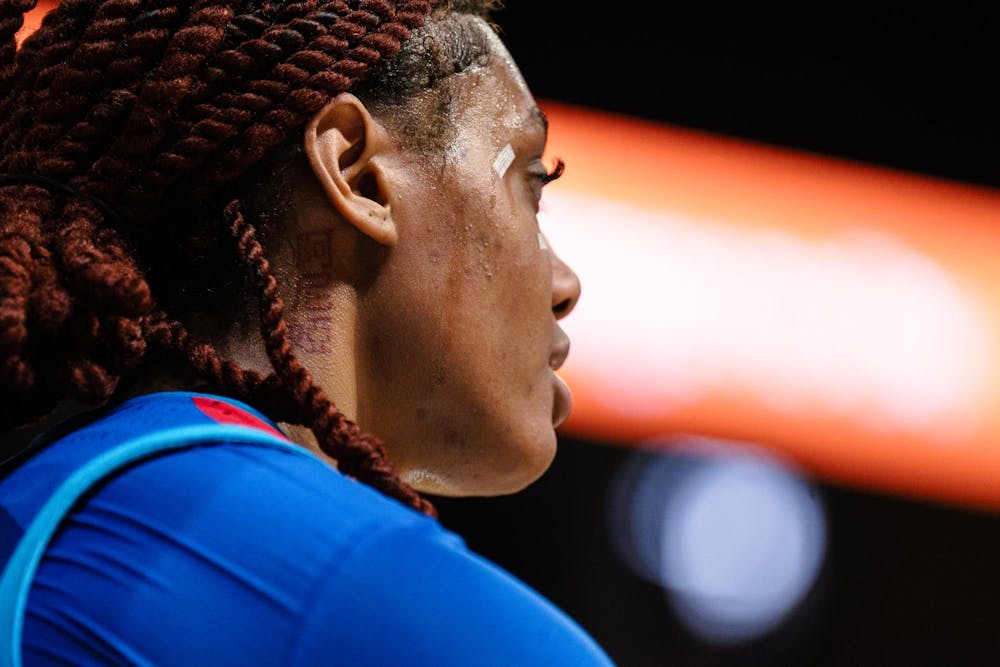 <p>DePaul junior guard Taylor Johnson-Matthews (0) looks for a teammate to pass to at the Breslin Center on Dec. 8, 2024. The Spartans won 89-61 against the Blue Demons, starting the season 9-0 for the first time in program history.</p>