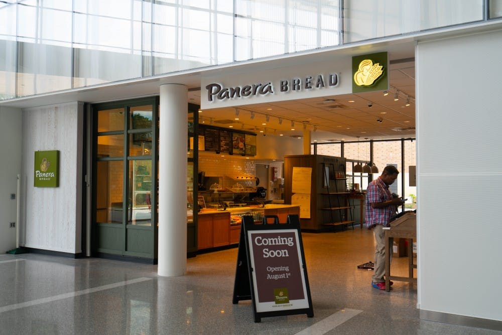 <p>Panera opened on August 1 in the Minskoff Pavilion, the Broad College of Business&#x27; new building. Photo taken July 25.</p><p></p>