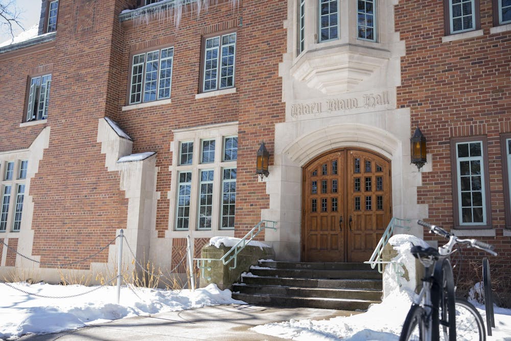 <p>Mary Mayo Hall on Feb. 21, 2025. The hall, which was built in 1931, was named after a women's education advocate at then-Michigan Agricultural College in the late-1800s. Rumors of her spirit haunting the building have circulated through the student body for over a century — even though Mayo died off-campus 28 years before the hall was built.</p>