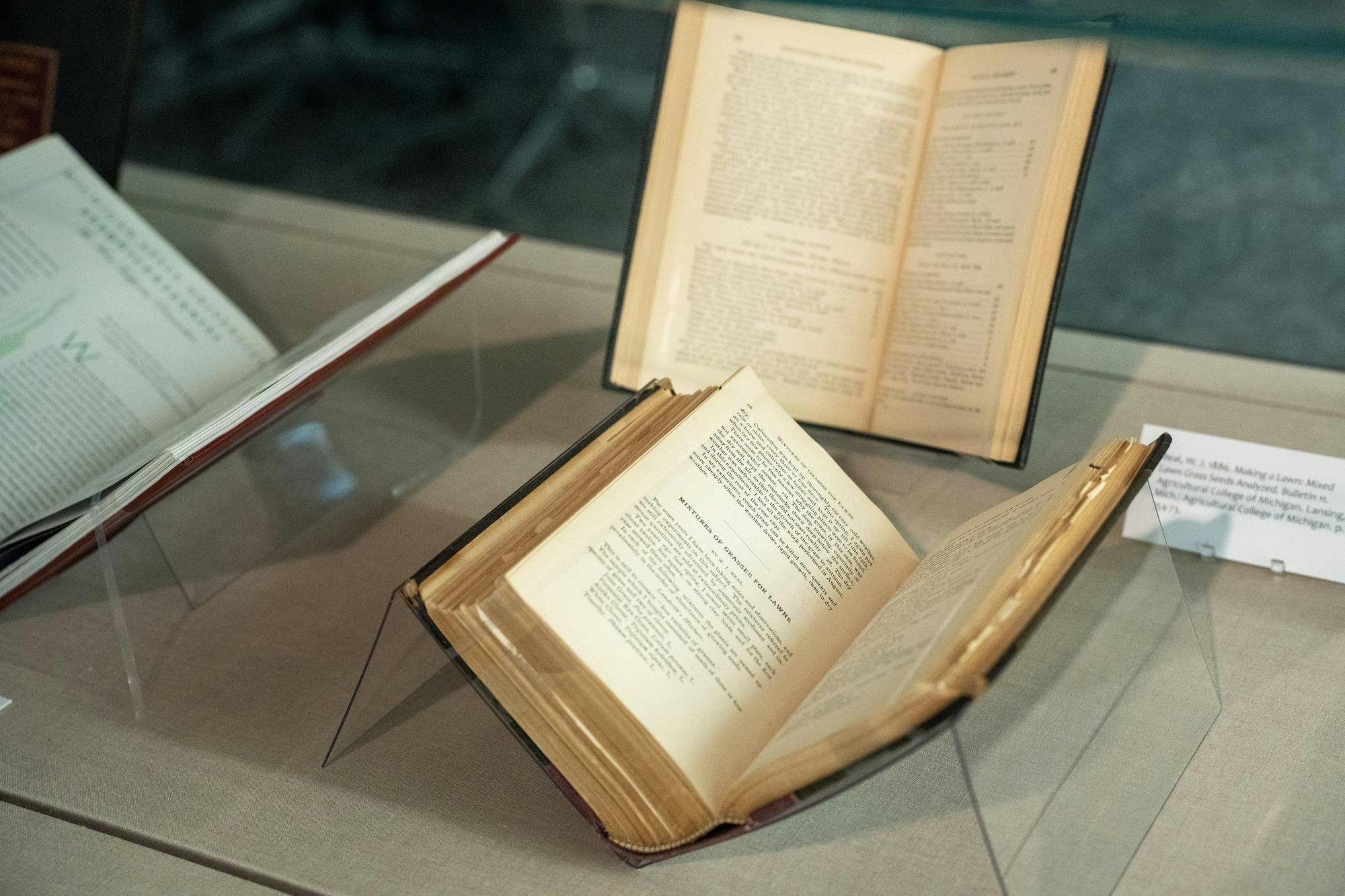 <p>Material on display from the Stephen O. Murray and Keelung Hong Special Collections at the MSU Main Library.</p>