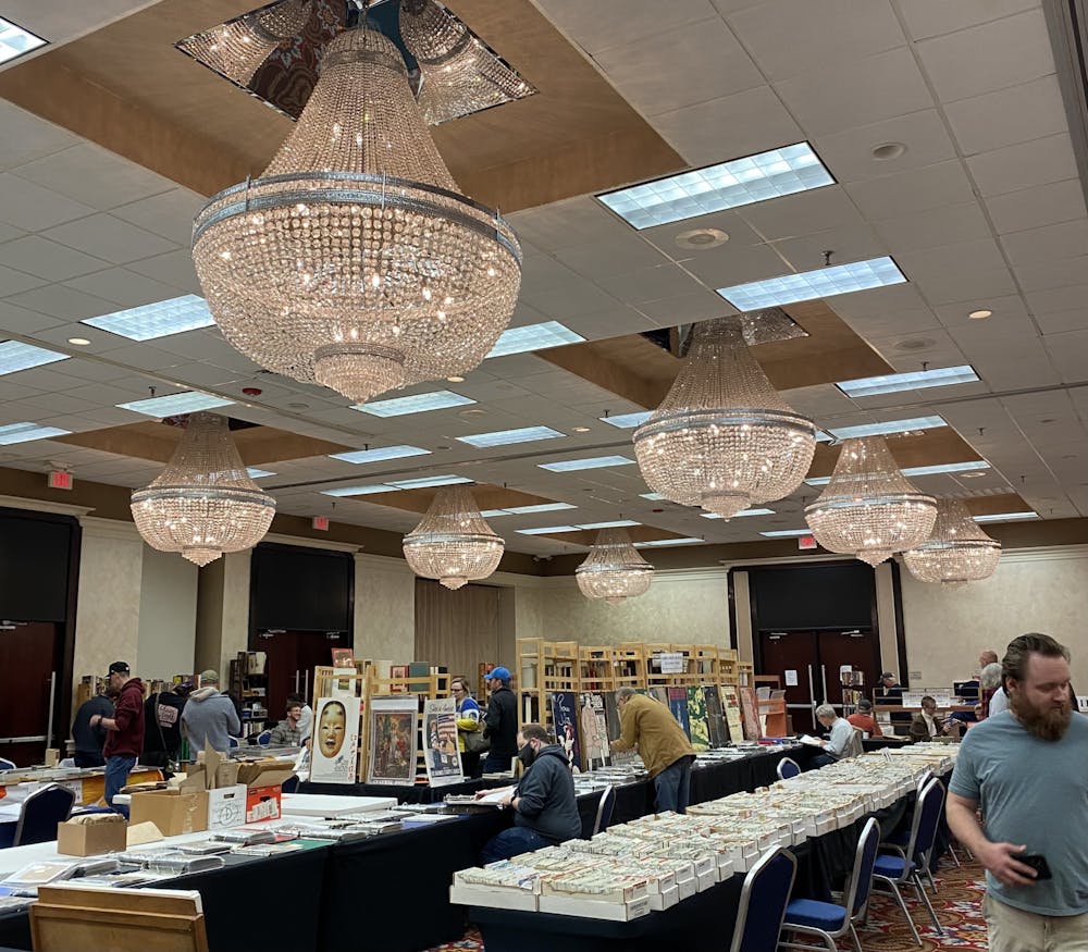 <p>A view of the ballroom at the 73rd Michigan Antiquarian Book and Paper Show on Oct. 9, 2022.</p>
