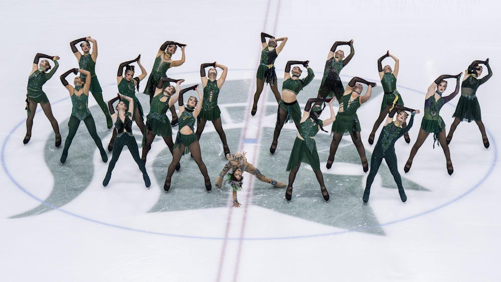 <p>The Harmony Theatre Company competes for the Nations and Gold Cup for the Theater on Ice 2026 competition in the Munn Ice Arena in East Lansing, MI, on April 26, 2026.</p>