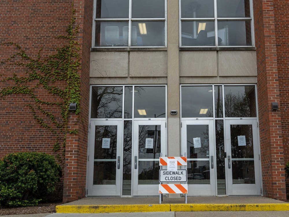 Michigan State's Wells Hall closed until Friday, May 1, due to the presence of unknown chemicals in East Lansing, Mich., on Wednesday, April 29, 2026. 