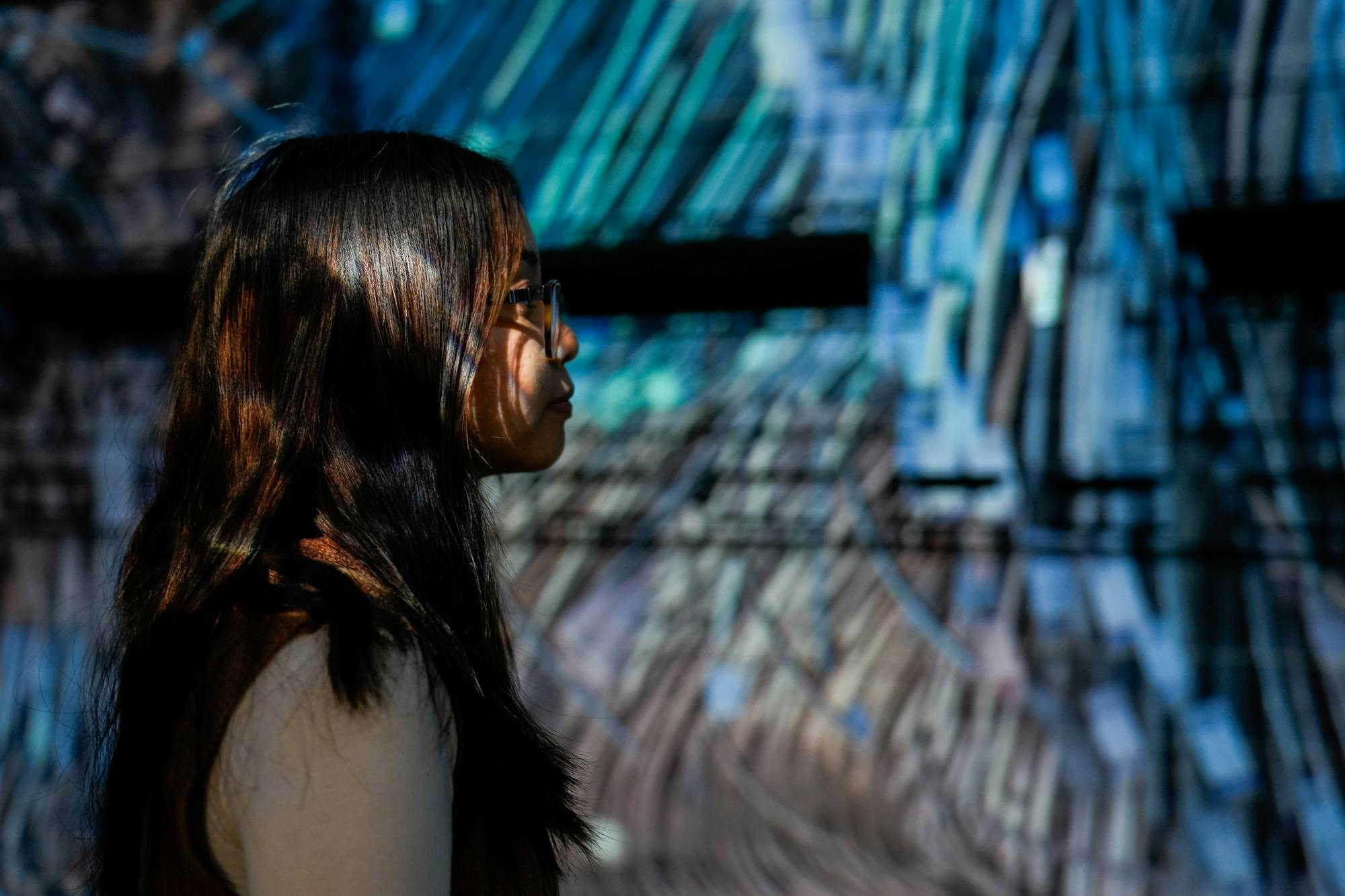 Animal science sophomore Sophia Yabut poses for a portrait inside Michigan State University's STEM building on Sept. 26, 2022.