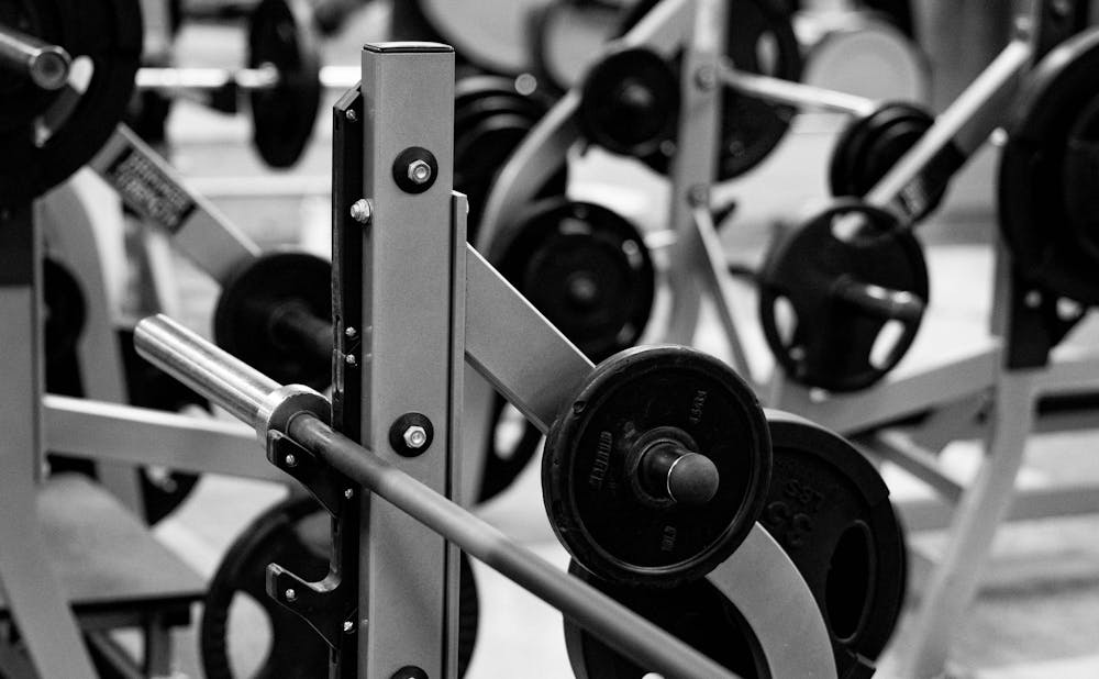 <p>Weightlifting equipment at IM EAST in East Lansing, on Jan. 30th 2026</p>