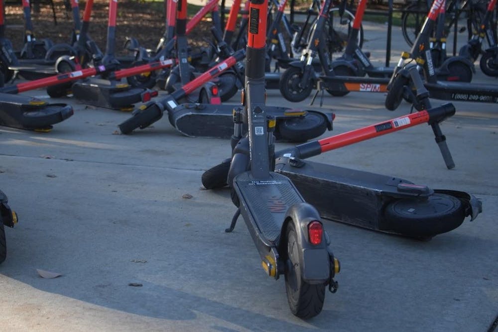 <p>Spin scooters on the Michigan State University Campus tend to be very dangerous due to students not properly putting them back or using them improperly while riding them on the sidewalks. Spin scooters are a mode of transportation for students on and off campus, that expands the range of campus.</p>