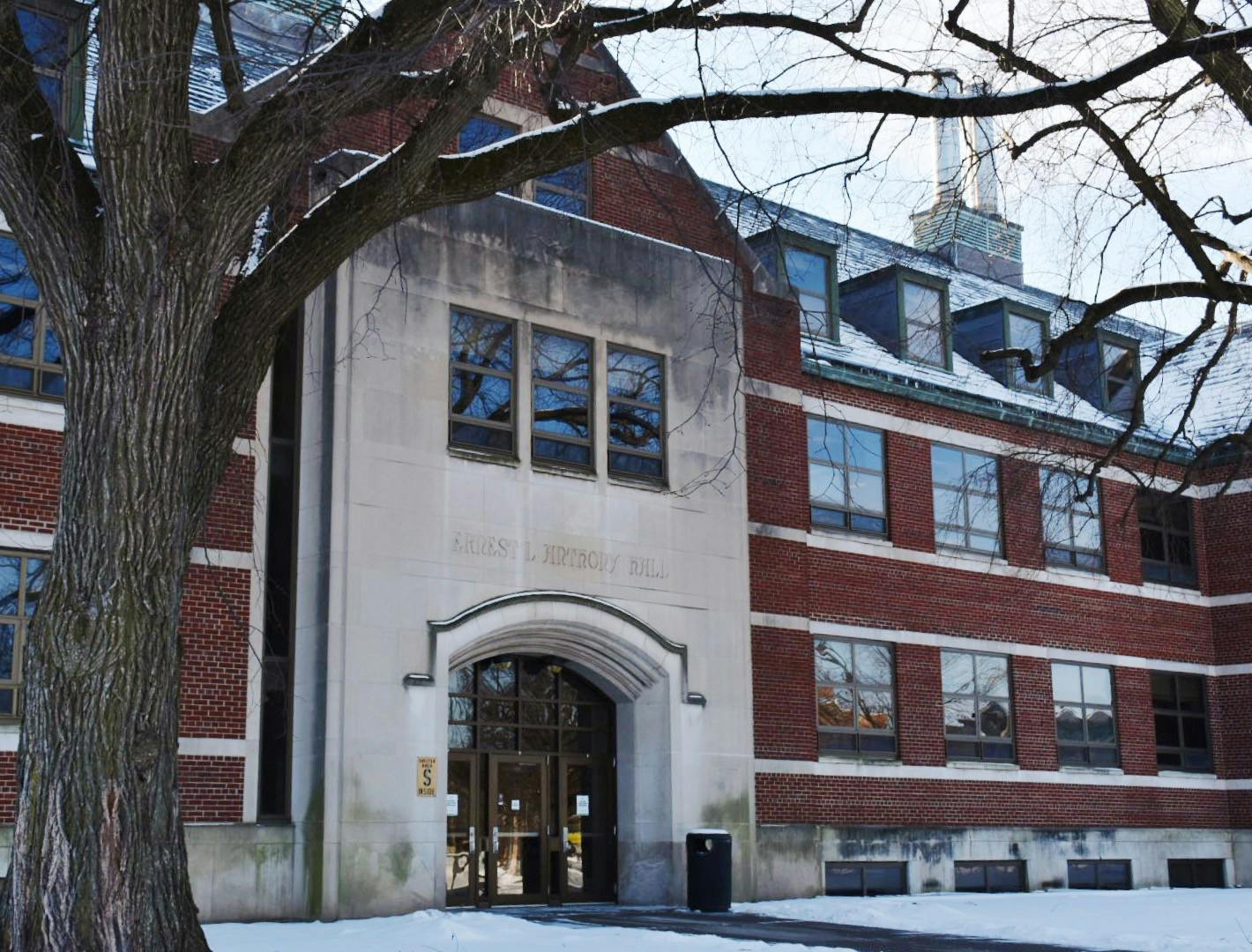 <p>Anthony Hall is located on 474 S. Shaw Lane and is home to the MSU Dairy Store. </p>