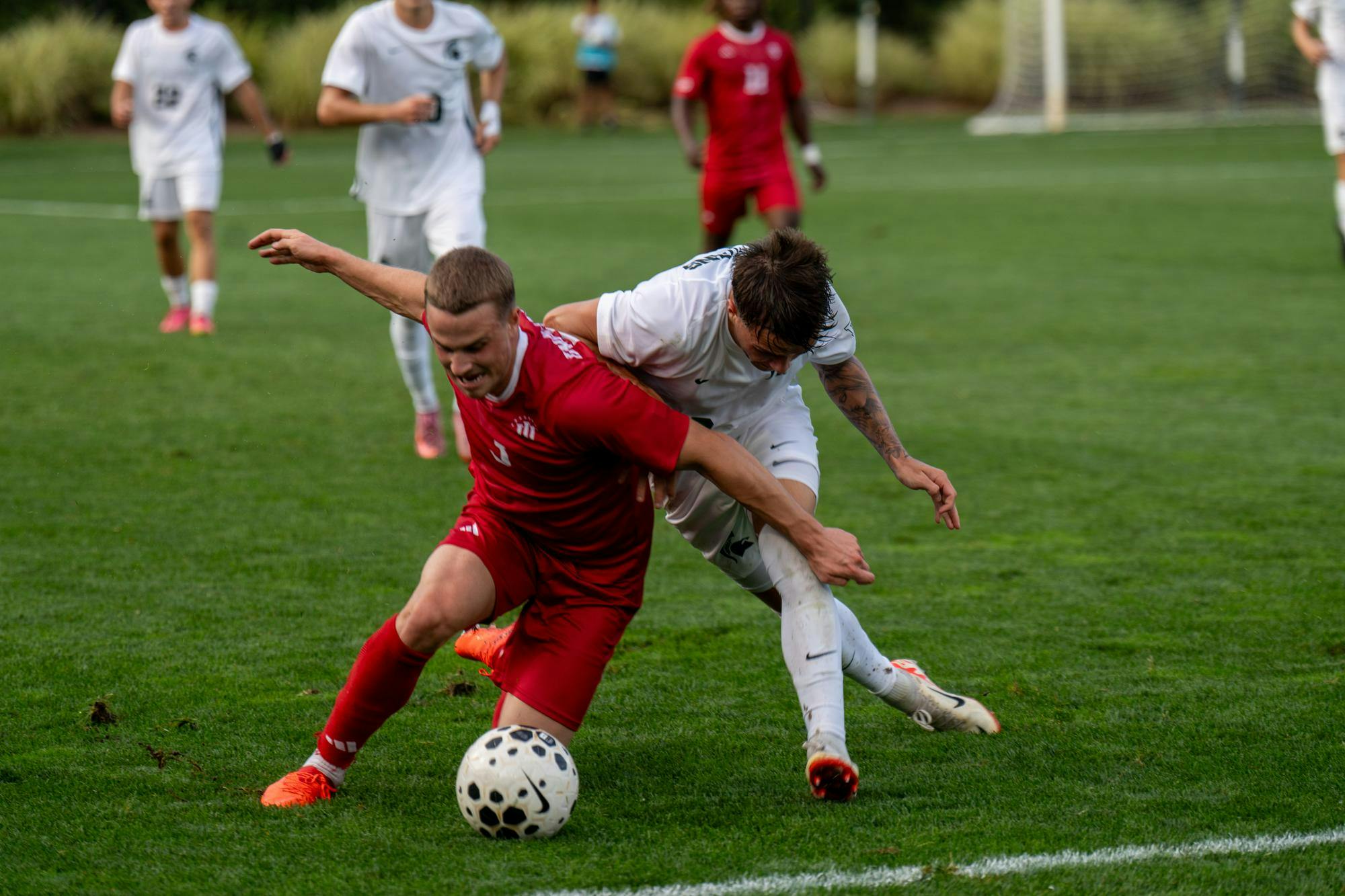 <p>MSU vs. Indiana at DeMartin Stadium in East Lansing, Michigan on Tuesday, Sept. 23, 2025.</p>