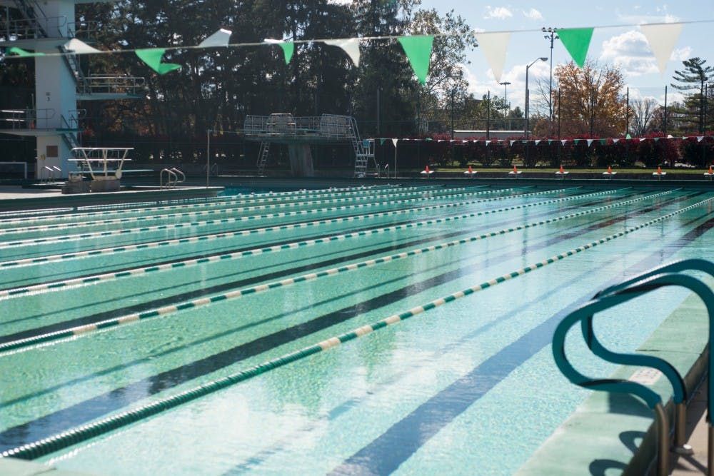 <p>A view of the outdoor pool on Oct. 25, 2015 at IM Sports-West. </p>