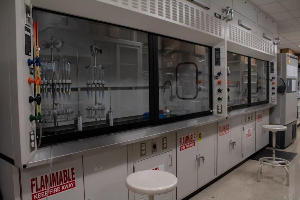 Photos taken inside a biochemistry research lab on March 15, 2020.