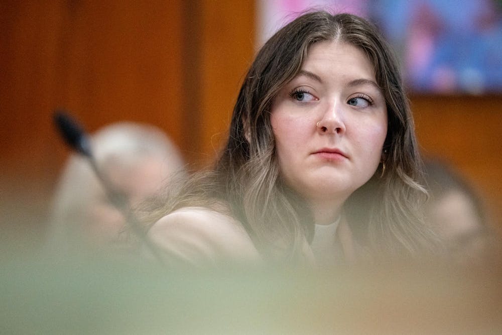 ASMSU President Kathryn Harding during the MSU Board of Trustees at Hannah Administration Building in East Lansing, Michigan on Friday, Dec. 12, 2025. 