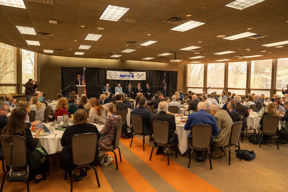 The MPA Gubernatorial Candidate Luncheon at the Kellogg Center in East Lansing, on April 23, 2026.