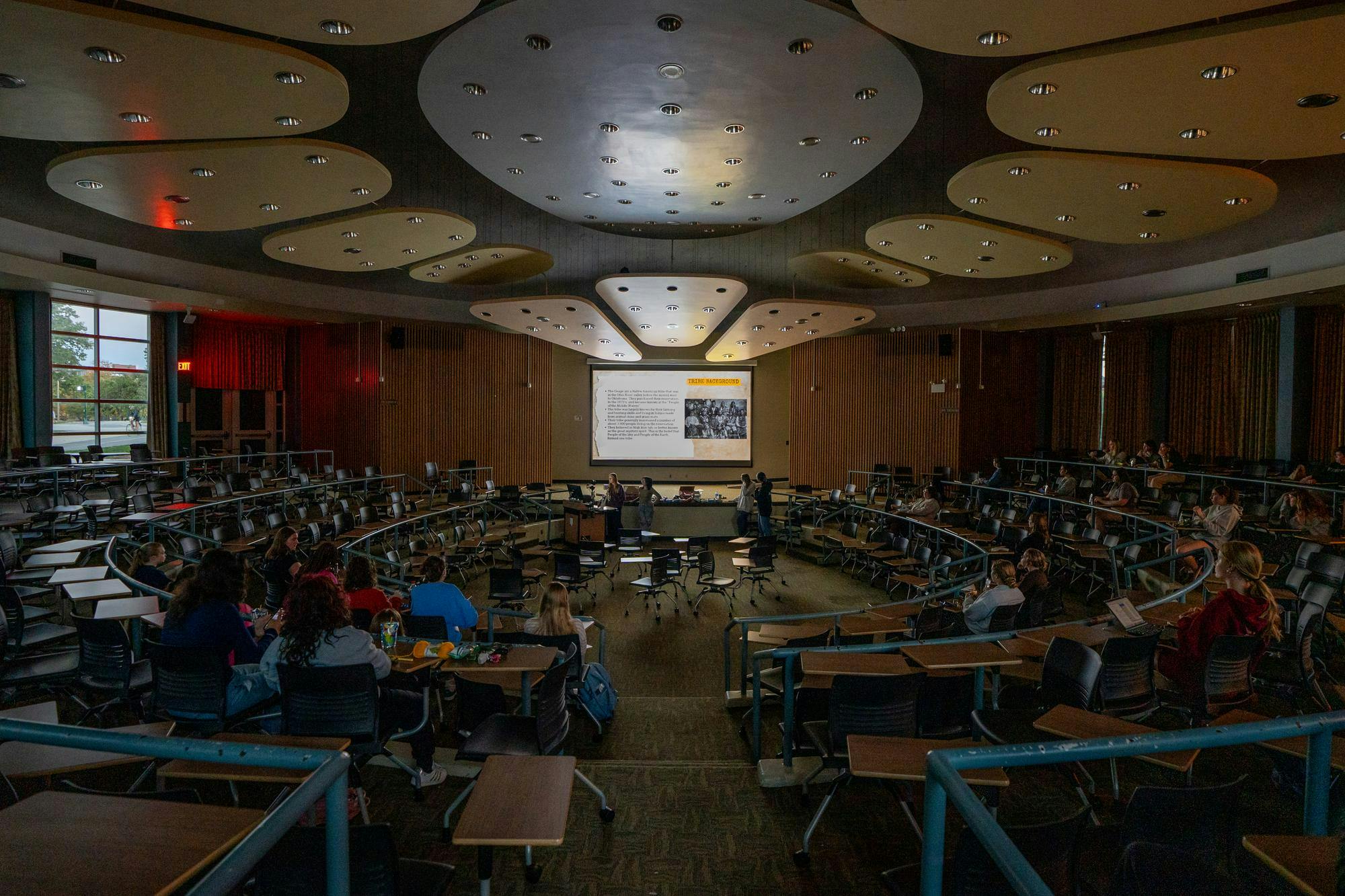 <p>RSO MSU Cold Case Unit has a meeting to discuss the Osage Murders at Michigan State University's Kiva in Erickson Hall in East Lansing, MI, on Tuesday, October 14, 2025.</p>