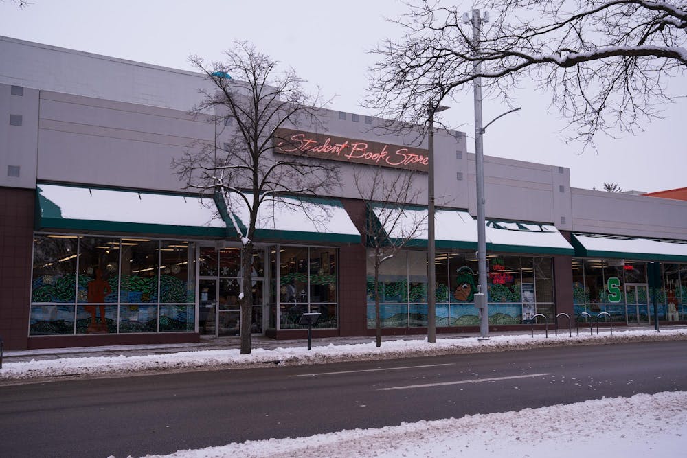 <p>The Student Book Store on Grand River Avenue on Jan. 22, 2025. The Student Book Store is no longer renting out textbooks to students.</p>