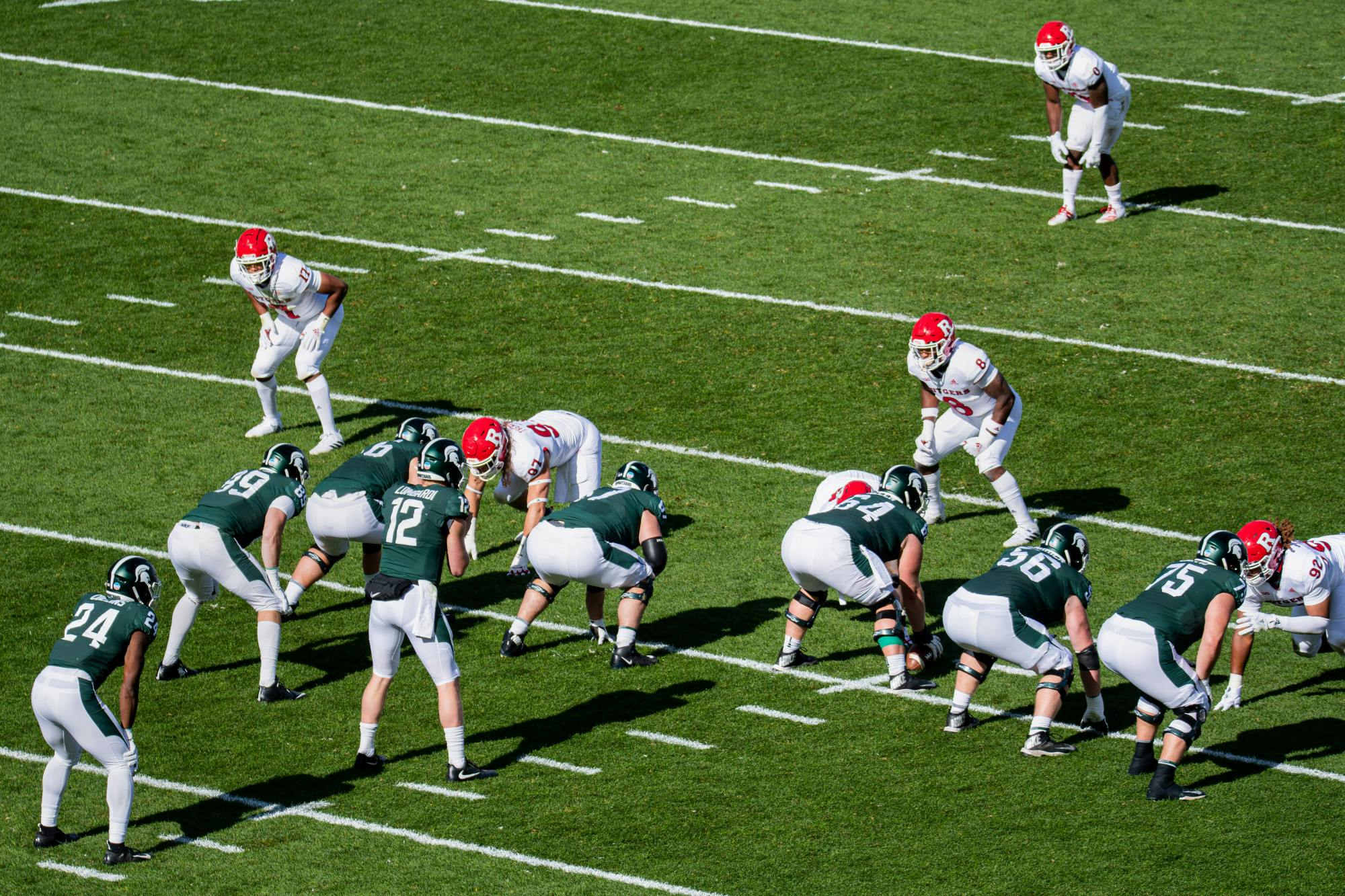 MSU takes posession during a game against Rutgers on Oct. 24, 2020.