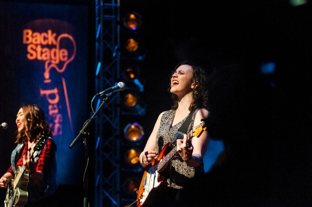 The Crane Wives band performs during WKAR's Backstage Pass event on March 15, 2017 at 404 Wilson Rd. in East Lansing. WKAR features different musicians in a concert series.