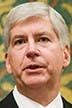 Gov. Rick Snyder made his second State of State speech Wednesday night at state Capitol in Lansing, Mich. .Justin Wan/The State News