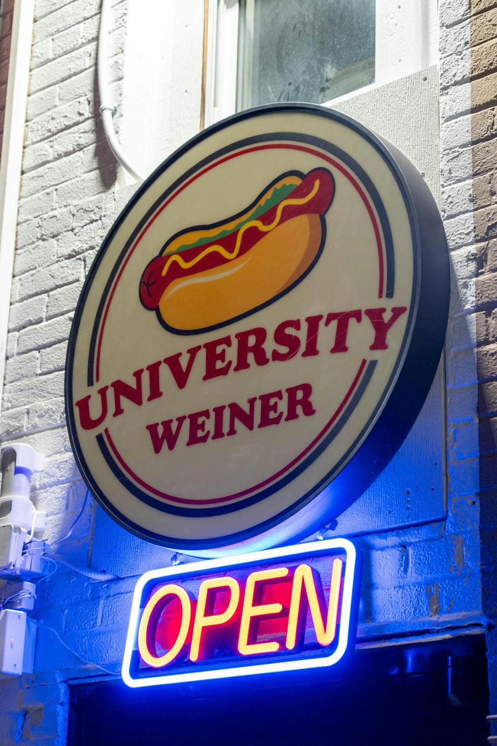 <p>The University Weiner sign at their new location on M.A.C. Ave in East Lansing, Mich., on Sept. 8 2026.</p>