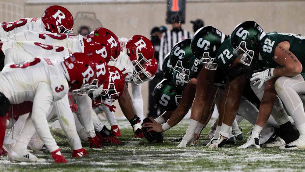 <p>MSU prepares to snap the ball against Rutgers at Spartan Stadium on Nov. 30, 2024.</p>