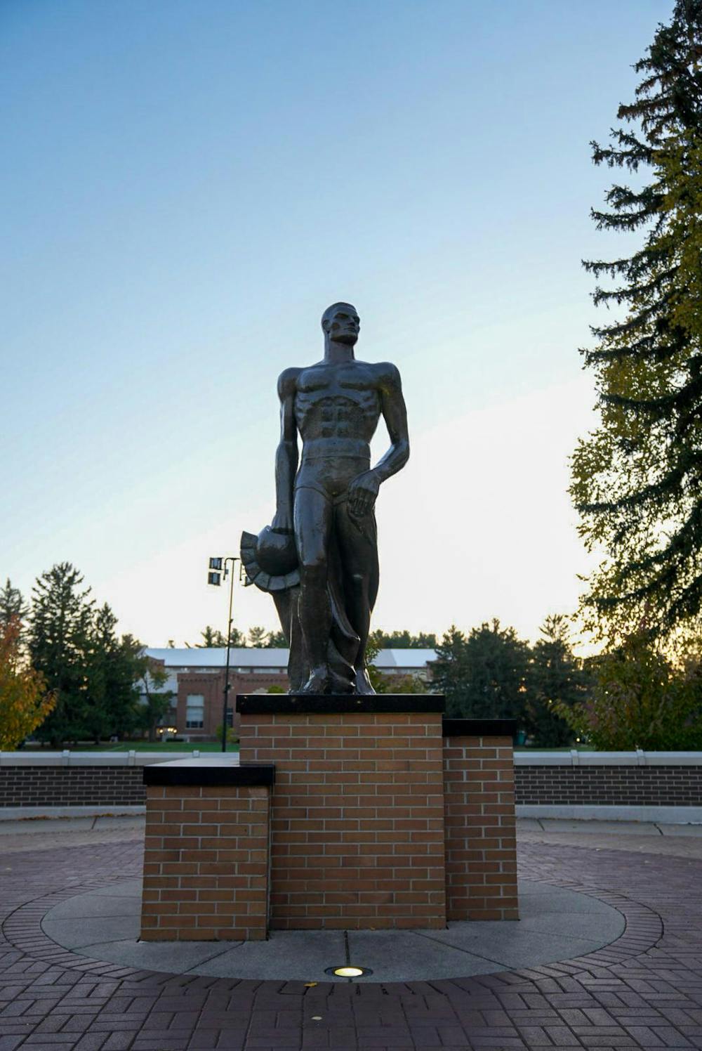 <p>The Spartan statue captured on Oct. 29, 2025.</p>