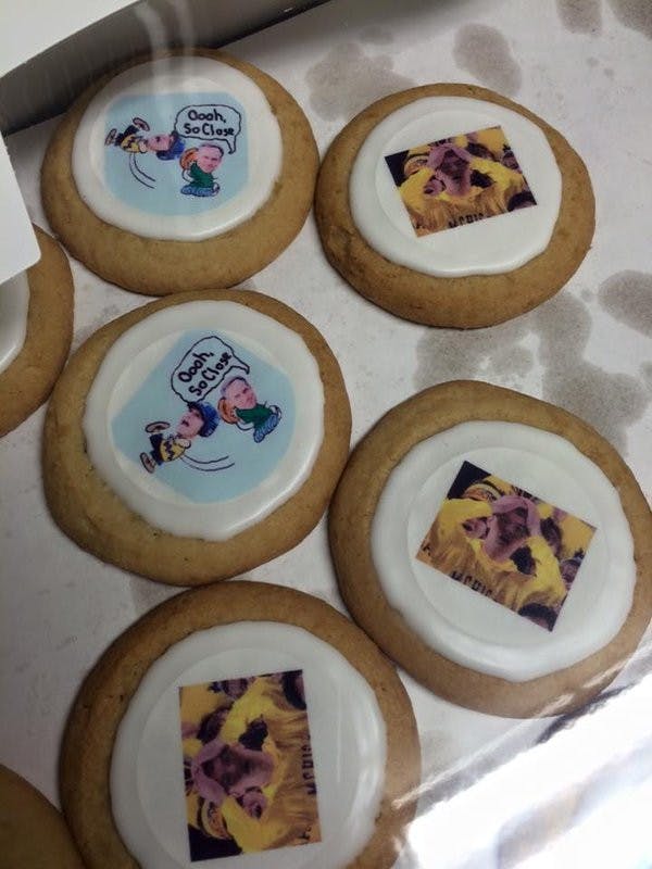 <p>The now famous MSU vs. U-M cookies.&nbsp;</p>