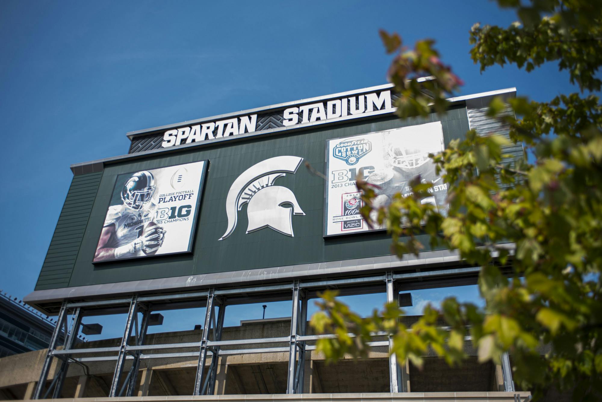 <p>Spartan Stadium has converted into a COVID-19 testing facility to allow students living on or near campus to get tested. The entrance to the testing center is located at Gate B. Shot on Sept. 23, 2020.</p>