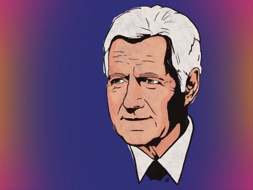 Late "Jeopardy!" host Alex Trebek (Illustration by Daena Faustino).