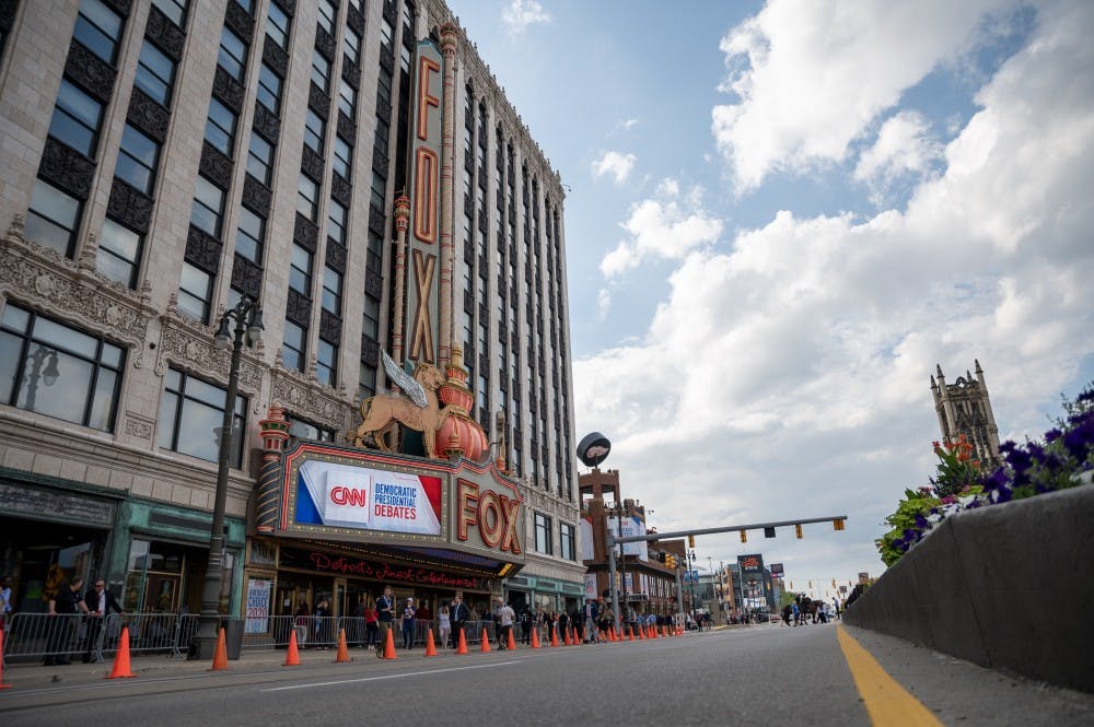 <p>The Fox Theater in Detroit hosted the first night of CNN&#x27;s Democratic Debate on July 30, 2019. </p>