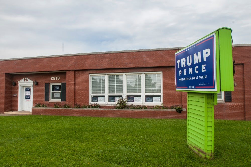 The outside of the Trump office pictured on Sept. 21, 2016 located at 2819 E. Saginaw St. 