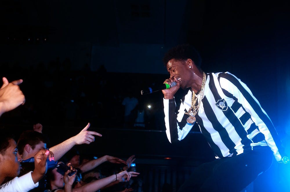 <p>Rich Homie Quan performs on March 11, 2014, at Fairchild Theatre. He is most known for his song &#8220;Type of Way,&#8221; which is often used in reference to Michigan State&#8217;s Rose Bowl win on Jan. 1, 2014. Betsy Agosta/The State News<br />
</p>