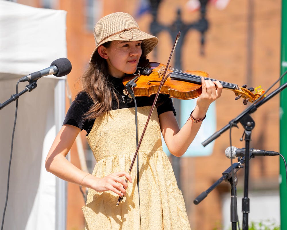 Musical band WHORLED performing during the East Lansing Art Festival at Michigan State University on May 18, 2024.