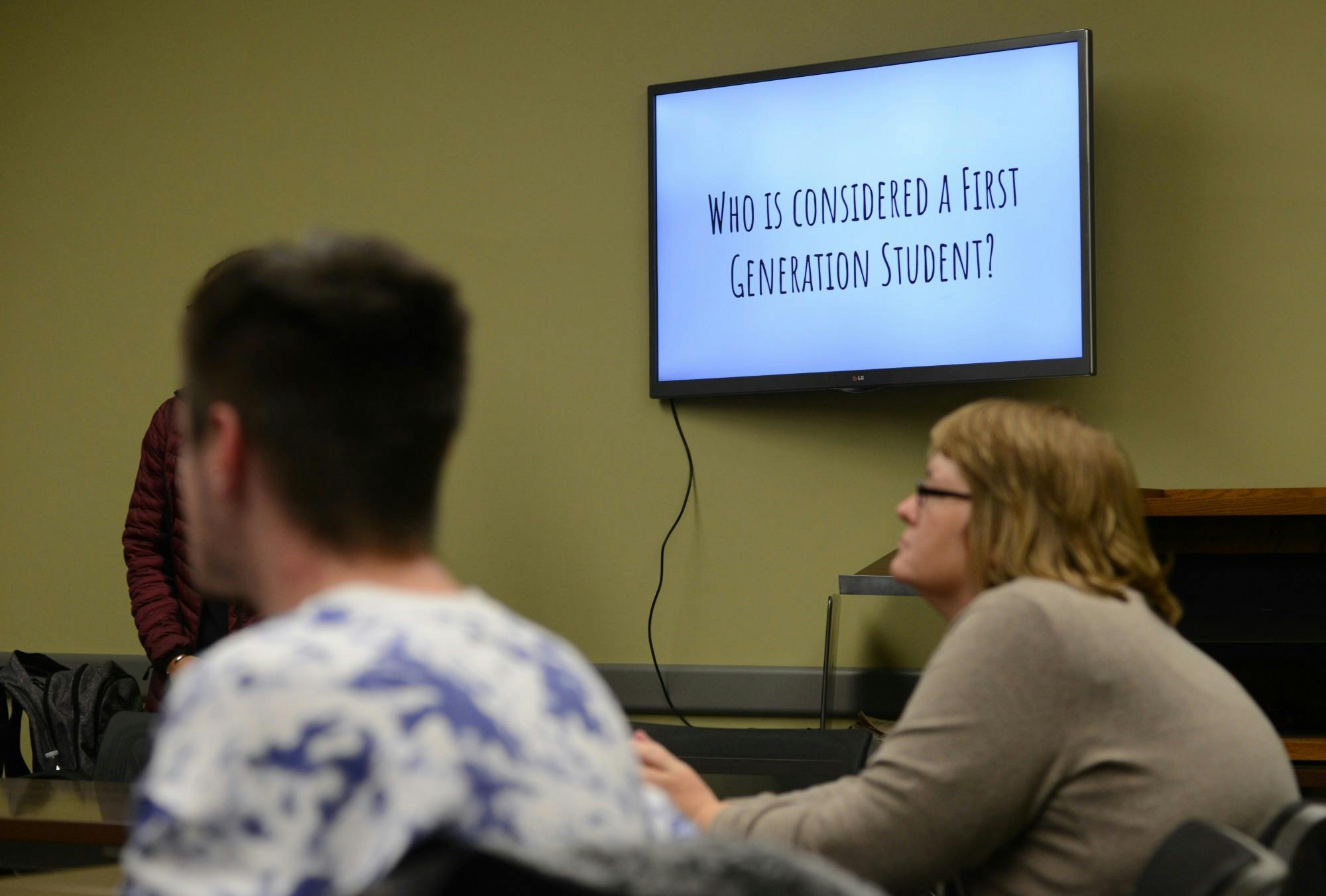 <p>MSU students discuss first generation students experiences at MSU during the ASMSU roundtable discussion event on Nov. 5, 2019 at the Student Services Building.</p>