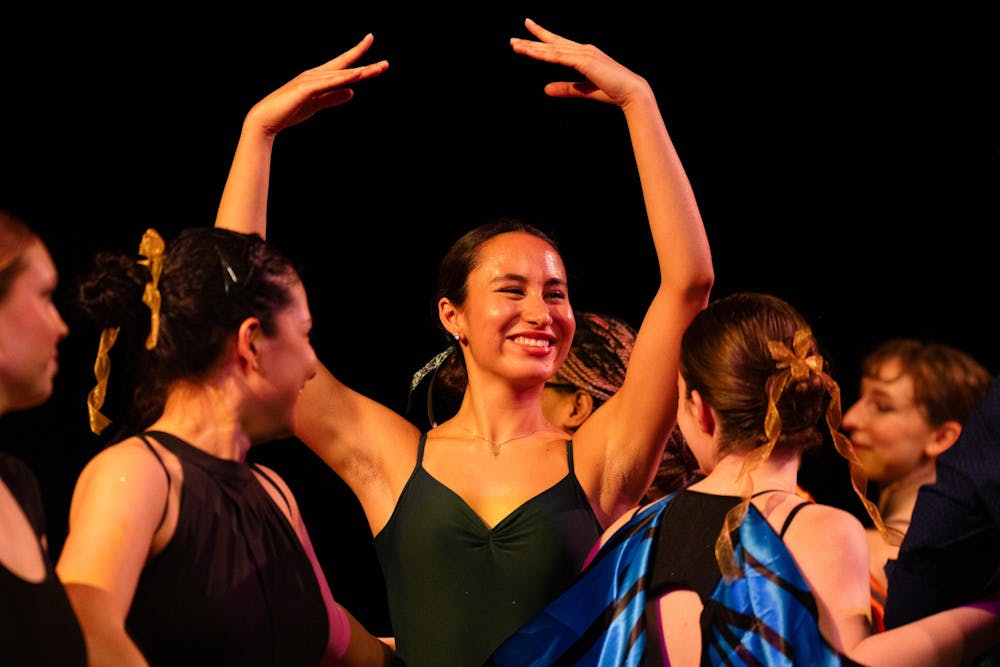 Members of the MSU Ballet Club dance at the Snyder-Phillips RCAH theater on April 12, 2025. The spring show, “A Midsummer Night’s Dream & Showcase,” included a variety of performances and Shakespeare inspired costumes. 