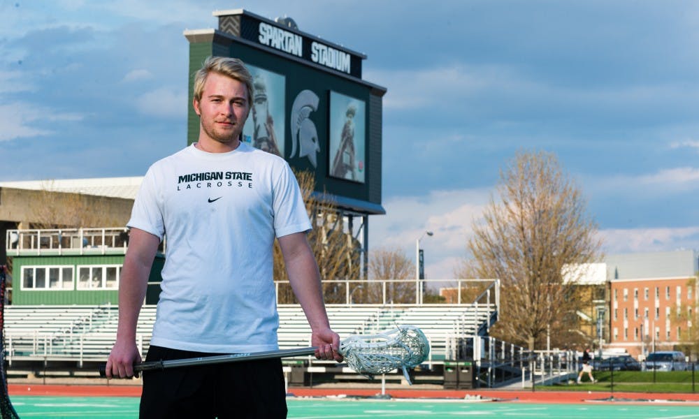 <p>MSU packaging junior Jay Warren poses for a portrait on April 25, 2016 at&nbsp;Ralph Young Field.<br>&nbsp;</p>