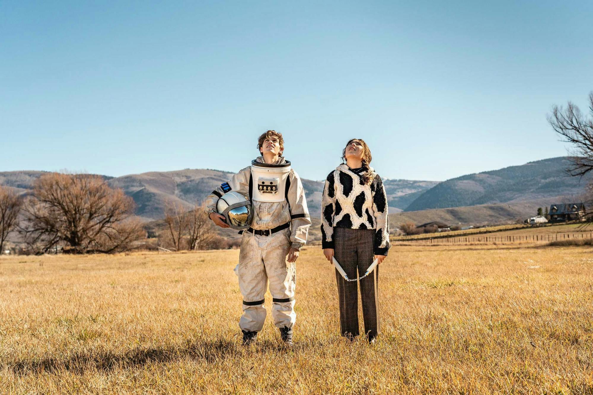 Jacob Buster and Emma Tremblay in "Aliens Abducted My Parents and Now I Feel Kinda Left Out." Image: Sundance Institute