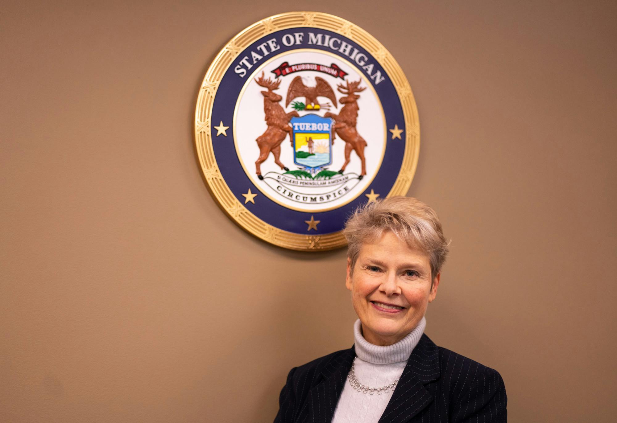 East Lansing prosecutor Carol Siemon poses for a portrait at the Ingham County Friend of Court on Dec. 1, 2022. 