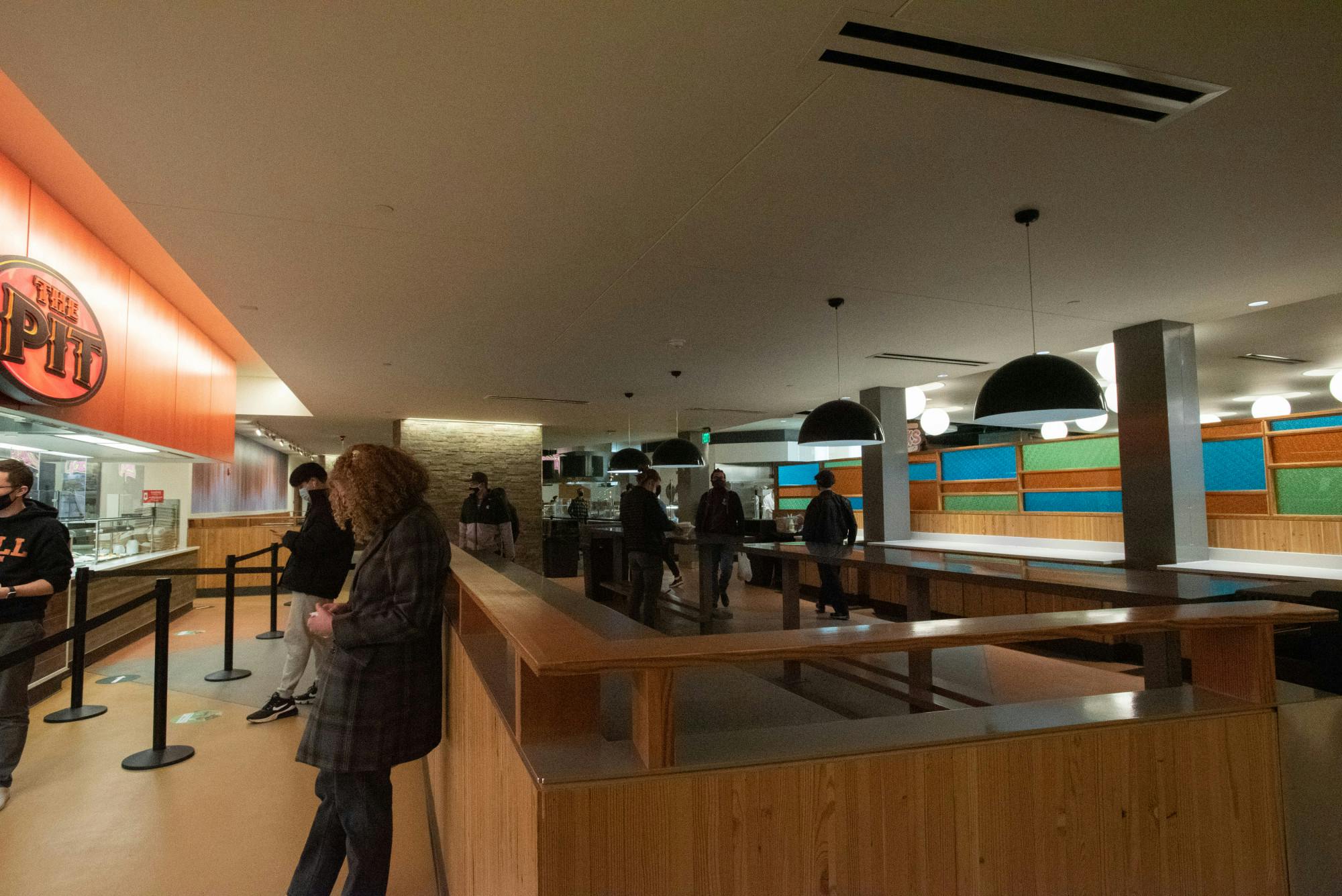 <p>The Edge dining hall inside of Akers Hall on Jan. 29, 2021.</p>