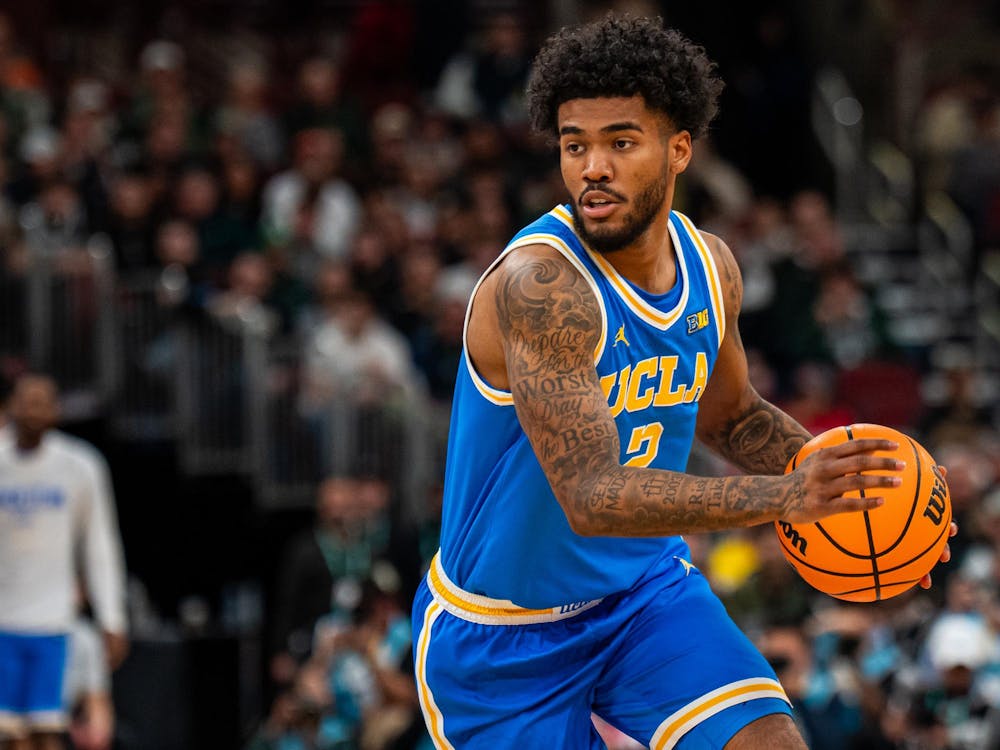 The Michigan State Spartans face off against the UCLA Bruins inside the United Center in Chicago, Illinois, on Friday, March 13, 2026. MSU lost to UCLA in Game 14 of the Big Ten Basketball Tournament, 88-84. 