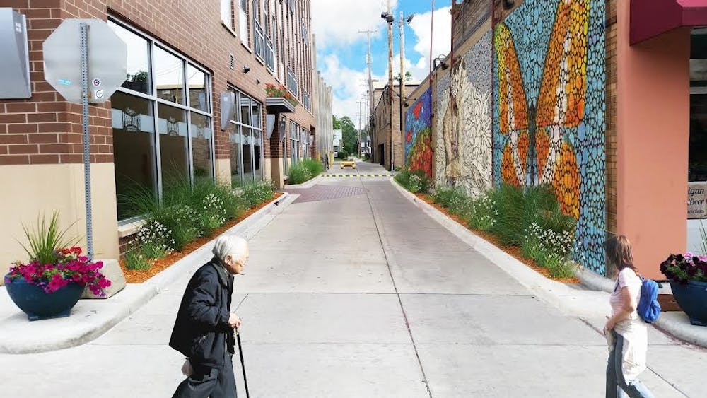 <p>Artist rendering of how the Grove Street alley would look after the mural project.&nbsp;</p>