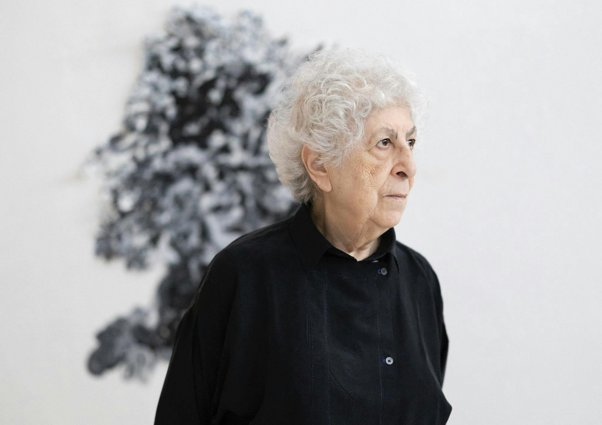 Samia Halaby is is a renowned Palestinian-American artist with works displayed internationally at the Guggenheim Museum in New York, the British Museum in London, Birzeit University in Palestine, the Art Institute of Chicago and many other museums around the world. Courtesy of the MSU Broad Art Museum. 