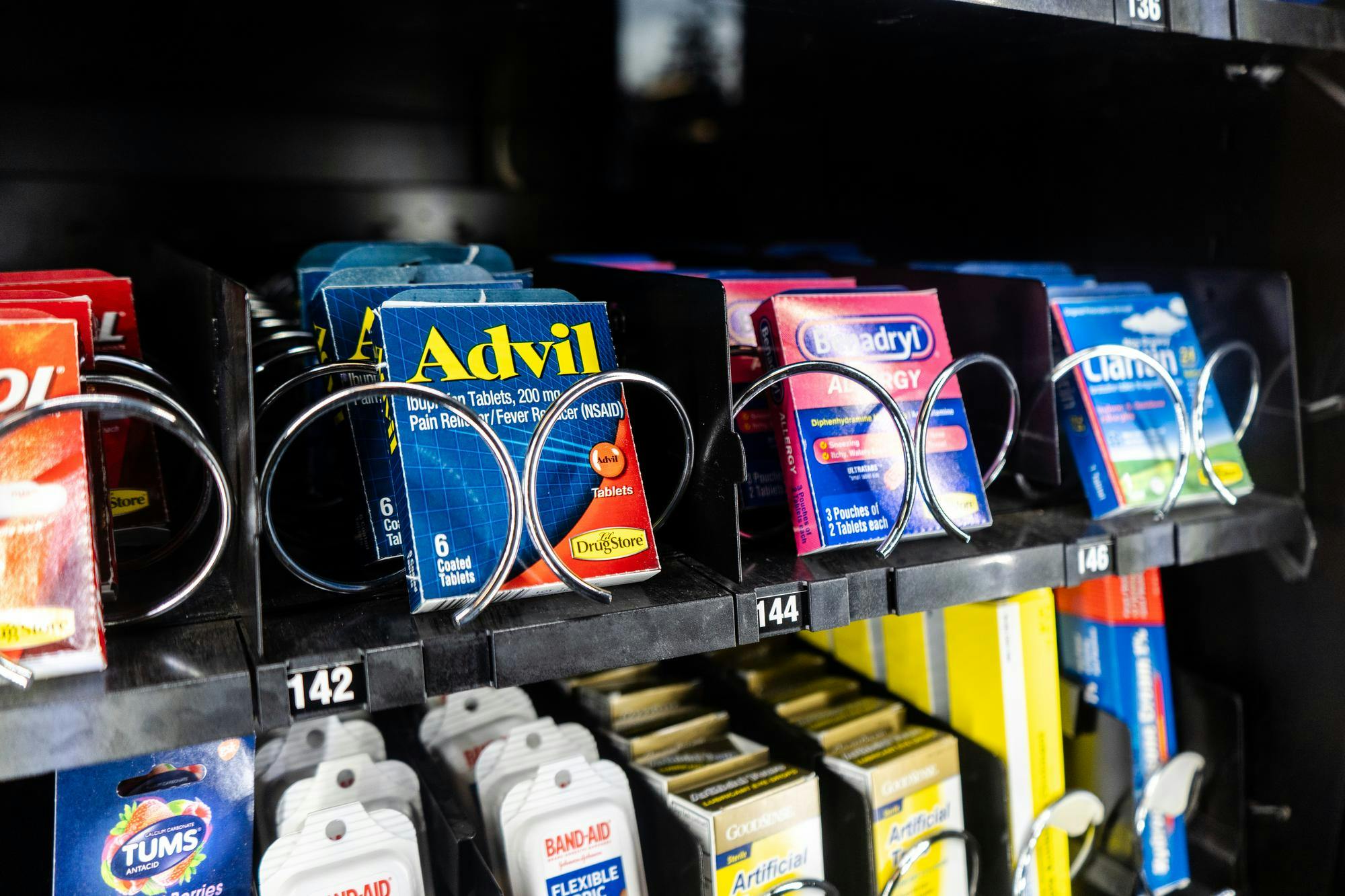 East Lansing Free Emergency Contraceptive (ELFREEEC) new vending machine in the MSU Union on Oct. 24, 2024.